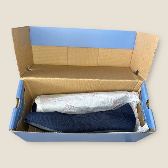 Jelly Pop Navy, Knit, Round Toe Flats with Memory Foam Inserts - Picture 4 of 8